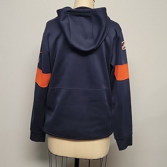 NFL Nike Chicago Bears Navy and Orange Hoodie, Size L - Picture 3 of 6